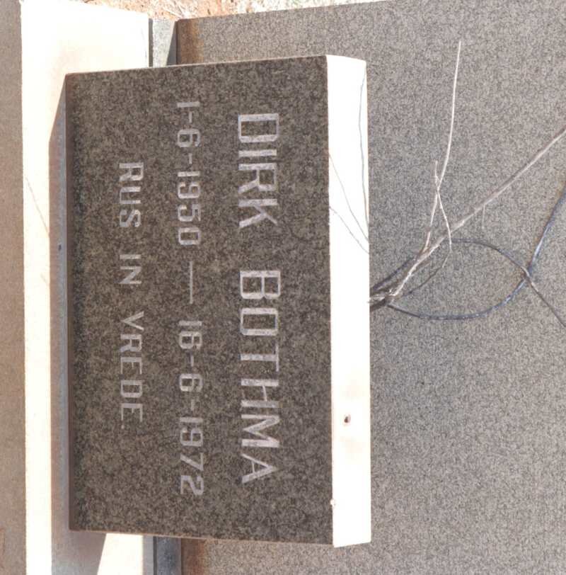 BOTHMA Dirk 1950-1972