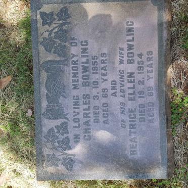 BOWLING Charles -1955 &amp; Beatrice Ellen -1954