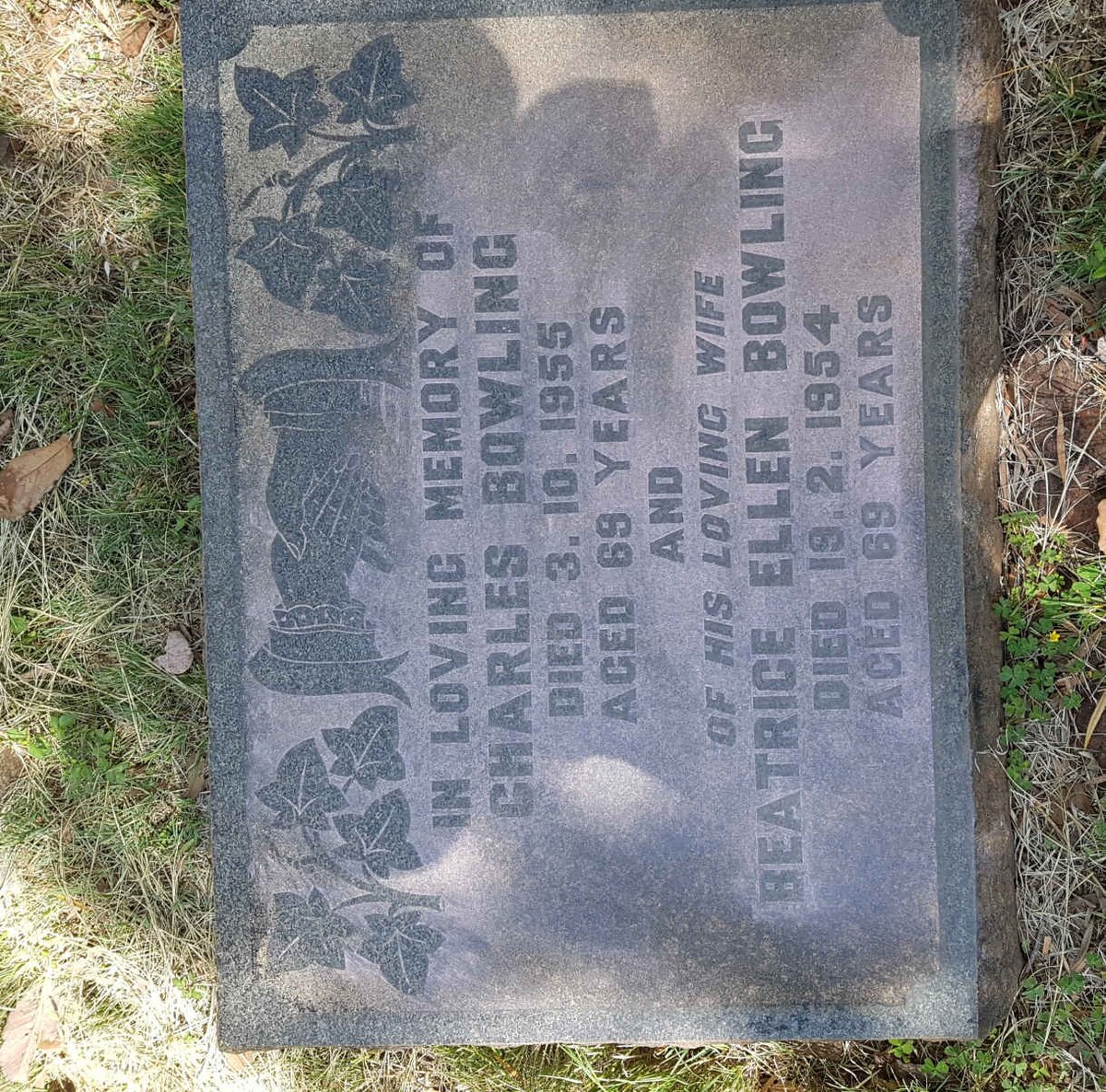 BOWLING Charles -1955 &amp; Beatrice Ellen -1954