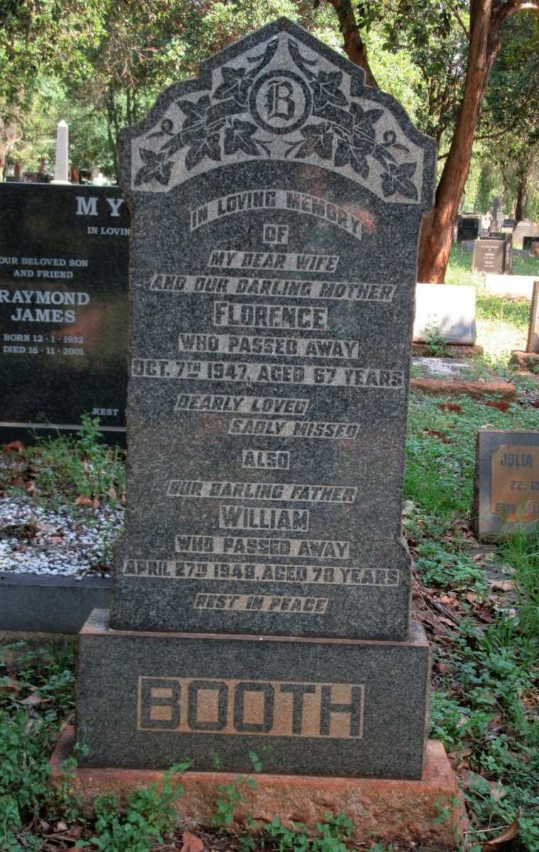 BOOTH William -1948 &amp; Florence -1947