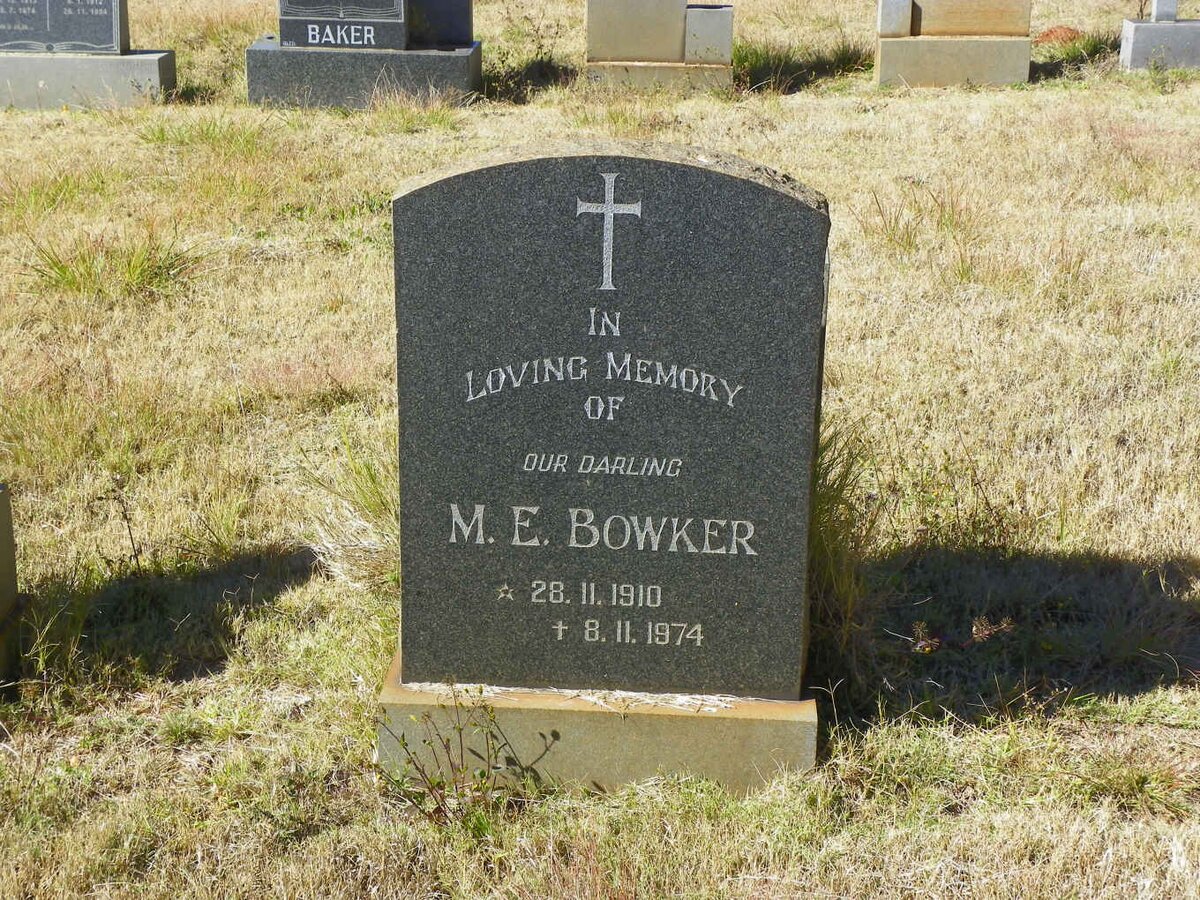 BOWKER M.E. 1910-1974