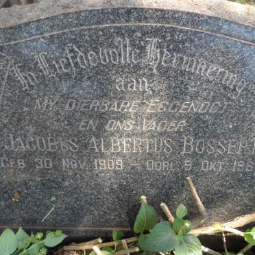 BOSSERT Jacobus Albertus 1909-1967