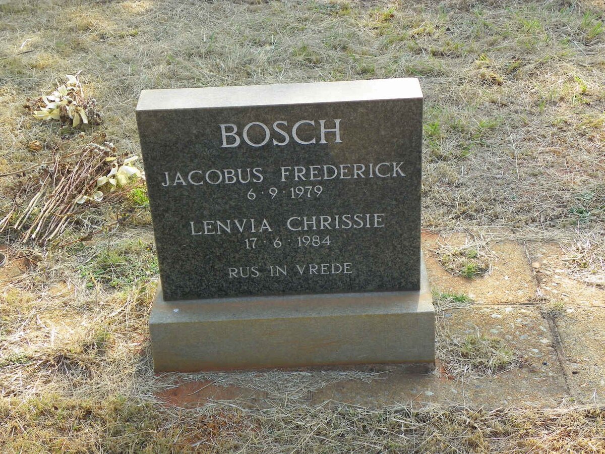 BOSCH Jacobus Frederick -1979 &amp; Lenvia Chrissie -1984