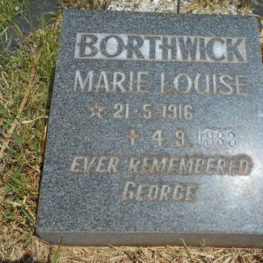 BORTHWICK John 1910-1970 &amp; Marie Louise 1916-1983