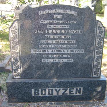 BOOYZEN Petrus J.V.B. 1872-1949 &amp; Johanna Jacoba 1879-1964
