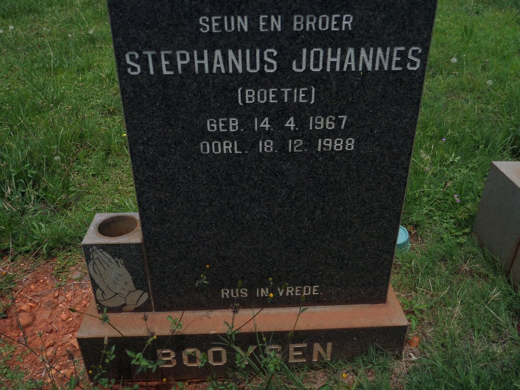 BOOYSEN Stephanus Johannes 1967-1988