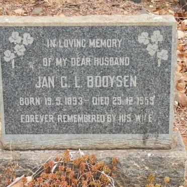BOOYSEN Jan G.L. 1893-1959
