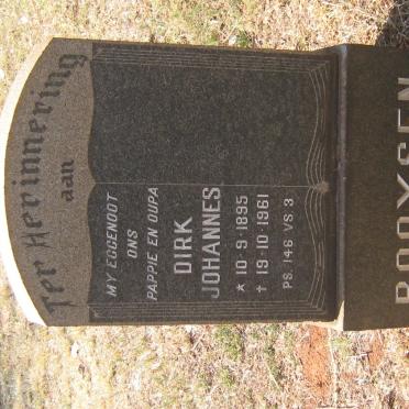 BOOYSEN Dirk Johannes 1895-1961