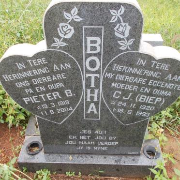 BOTHA Pieter B. 1919-2004 &amp; C.J. 1920-1993