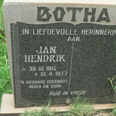BOTHA Jan Hendrik 1915-1977