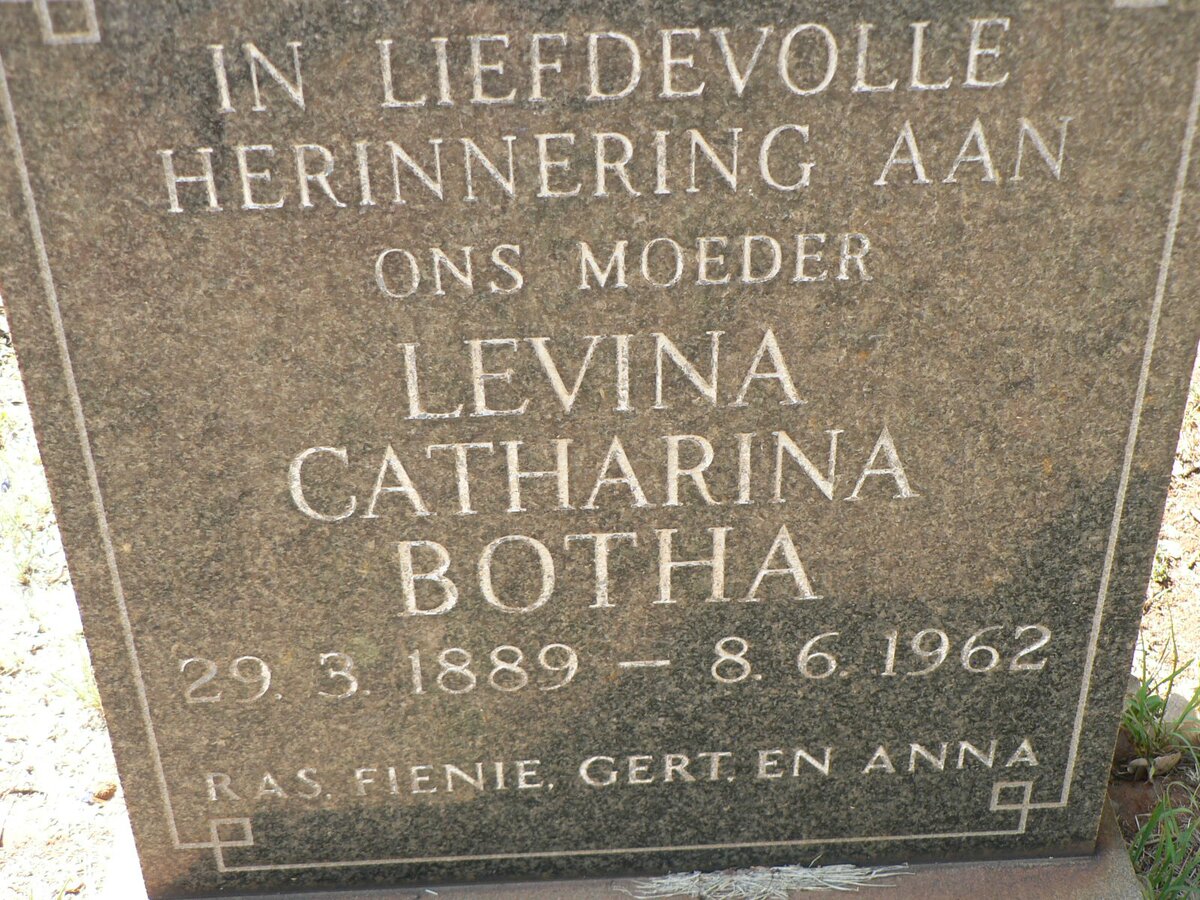 BOTHA Levina Catharina 1889-1962
