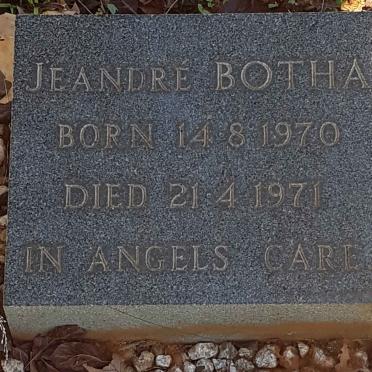 BOTHA Jeandre 1970-1971