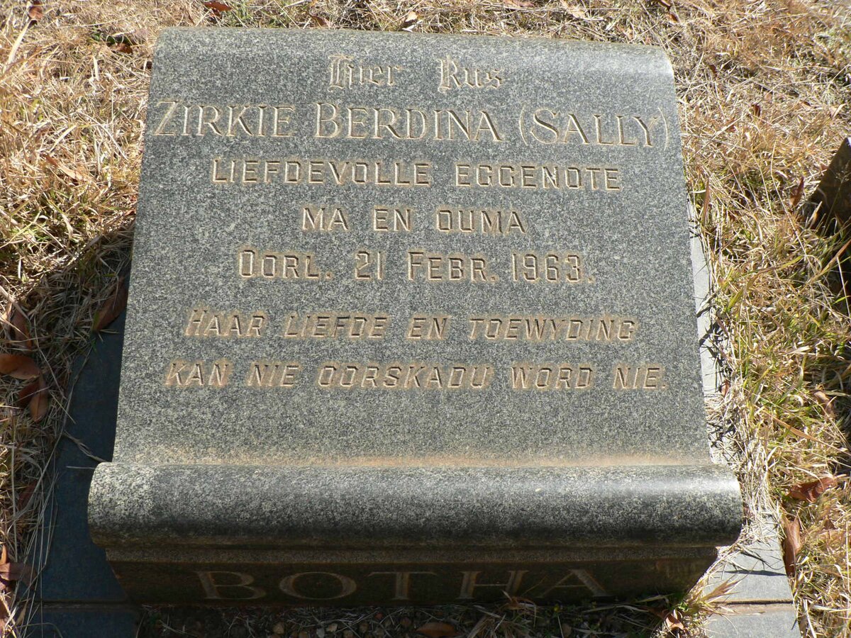 BOTHA Zirkie Berdina -1963