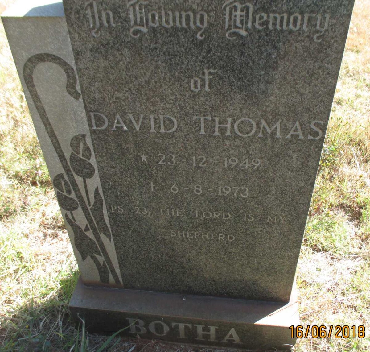 BOTHA David Thomas 1949-1973