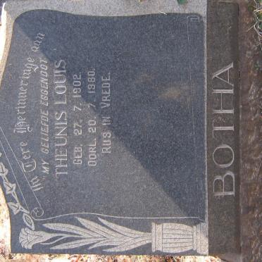 BOTHA Theunis Louis 1902-1960