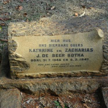 BOTHA Zacharias J. De Beer -1947 &amp; Kathrine -1946
