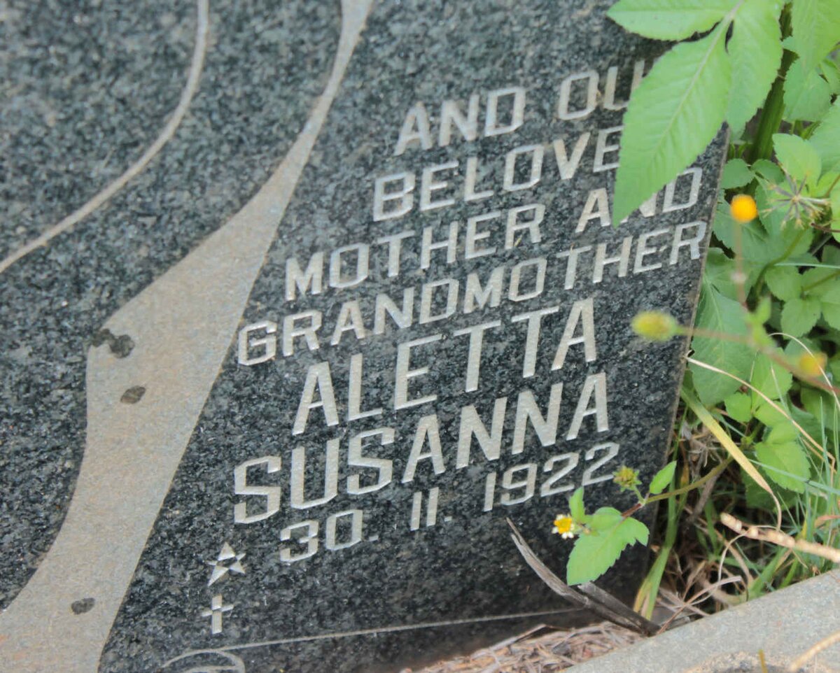 BOTHMA Aletta Susanna 1922- :: BOTHMA Marius 1956-1987