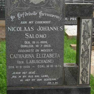 BOSHOFF Nicolaas Johannes Salomo 1889-1968 &amp; Catharina Elizabetha LABUSCHAGNE 1905-1975
