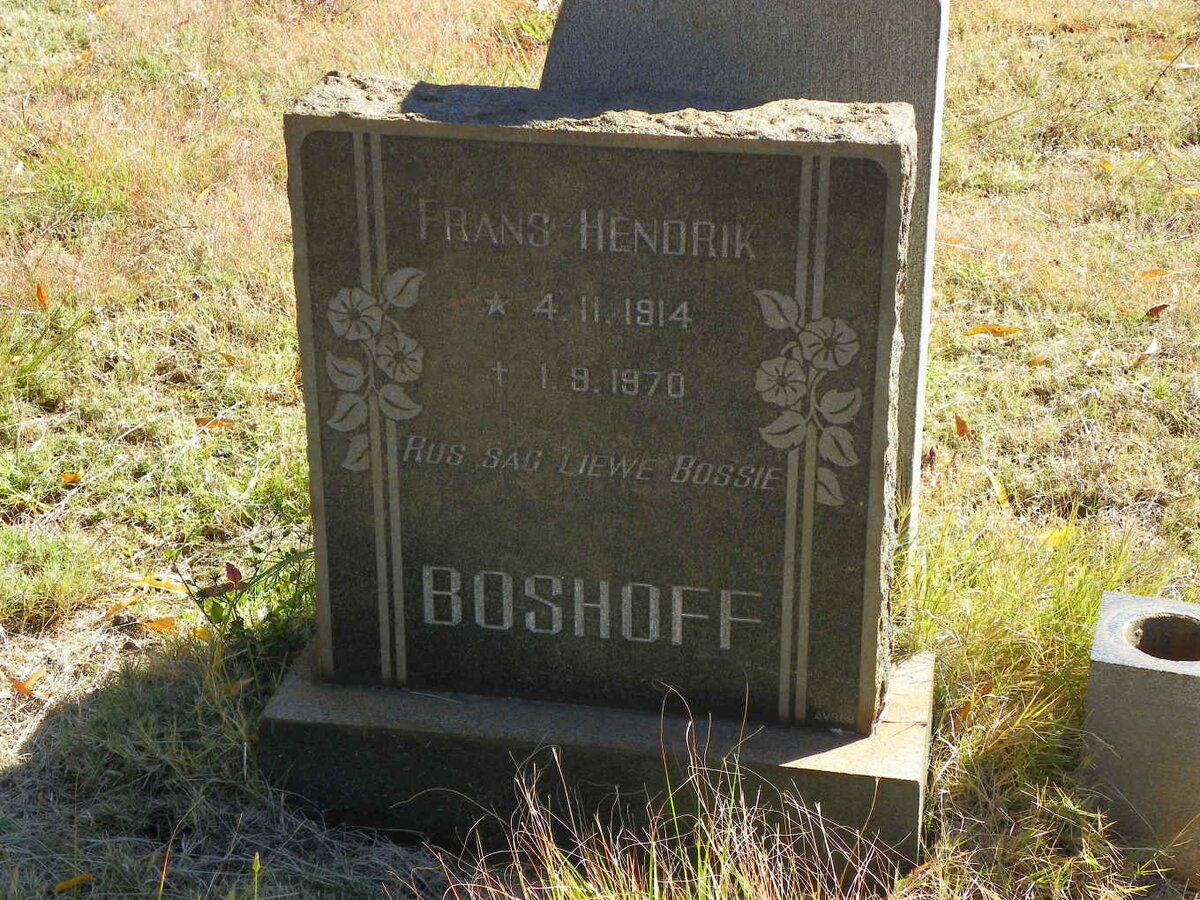 BOSHOFF Frans Hendrik 1914-1970