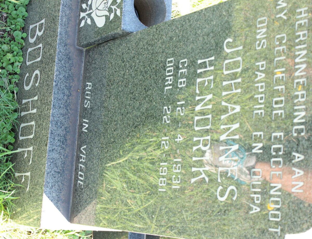 BOSHOFF Johannes Hendrik 1931-1981