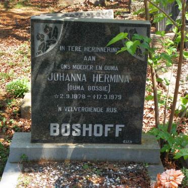 BOSHOFF Johanna Hermina 1878-1979