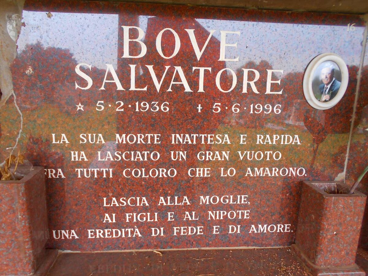 BOVE Salvatore 1936-1996