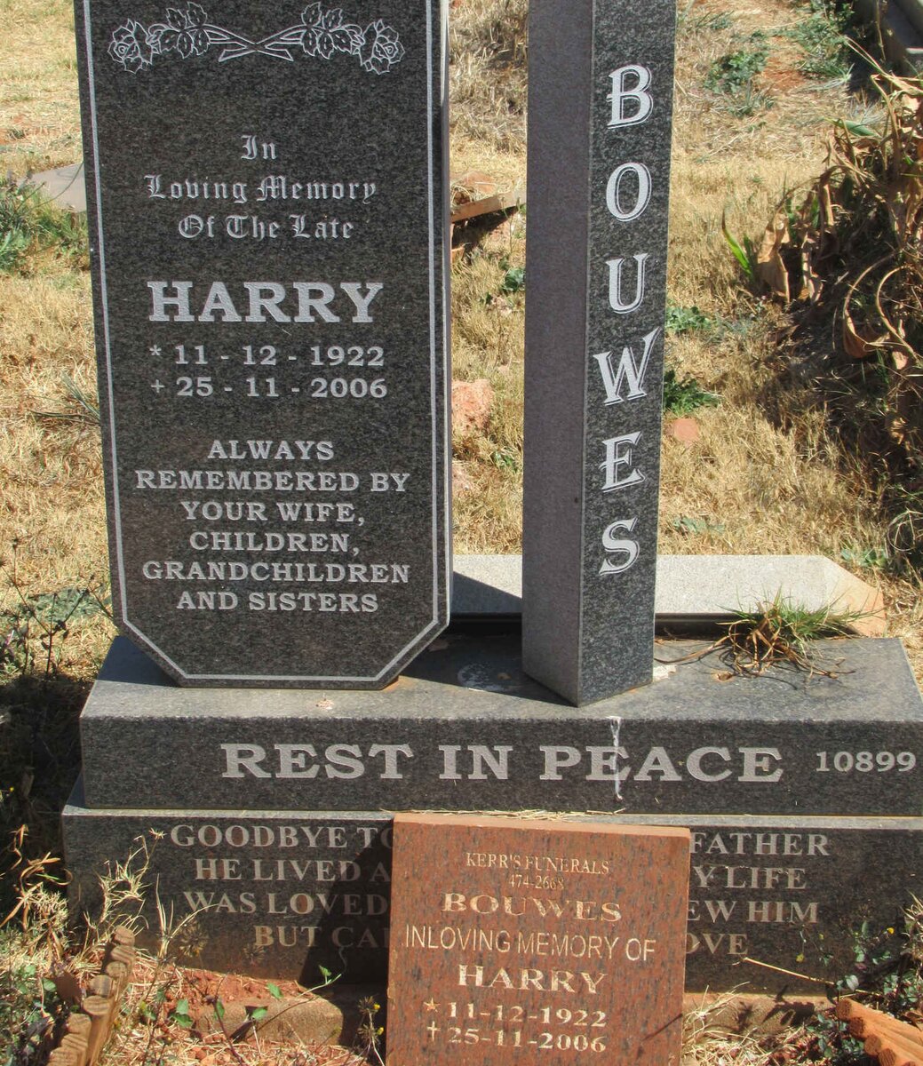 BOUWES Harry 1922-2006