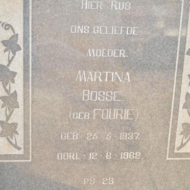 BOSSE Martina nee FOURIE 1937-1962