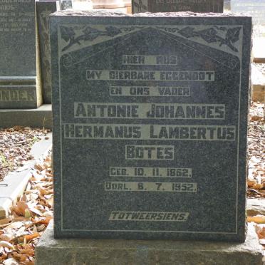 BOTES Antonie Johannes Hermanus Lambertus 1862-1952
