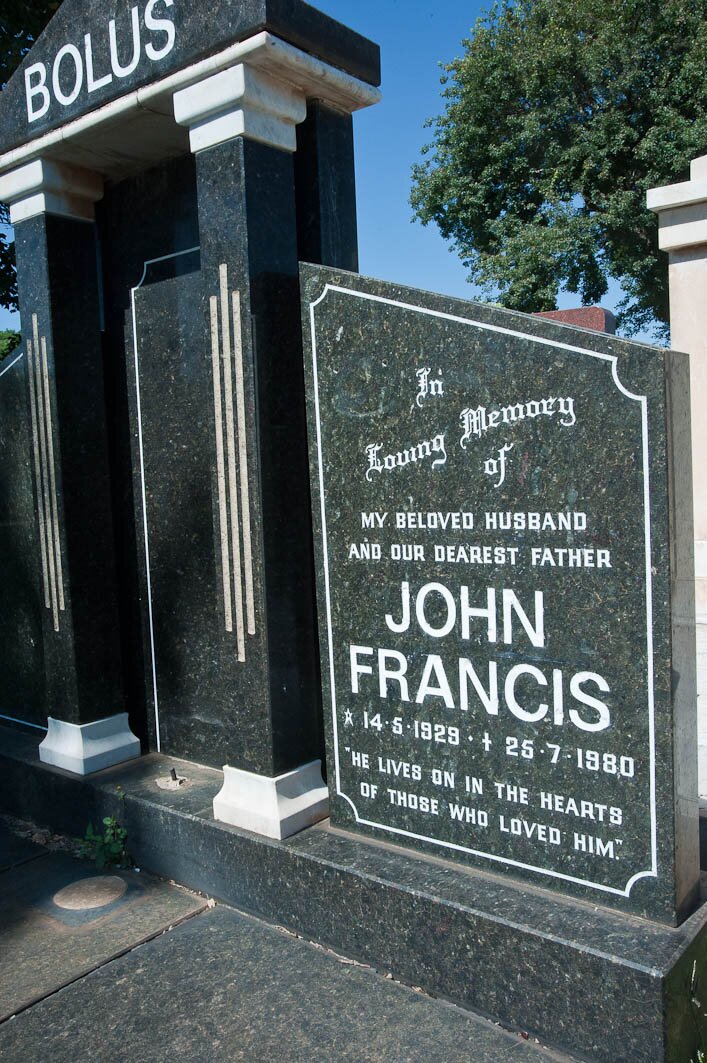 BOLUS John Francis 1929-1980