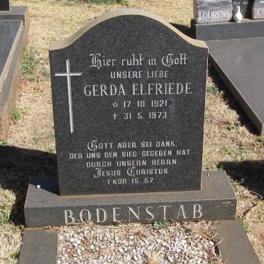 BODENSTAB Gerda Elfriede 1921-1973