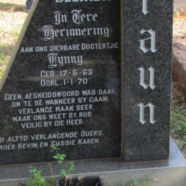 BRAUN Reginald 1934-1983 &amp; Susan 1940-2008 :: BRAUN Belinda 1963-1970