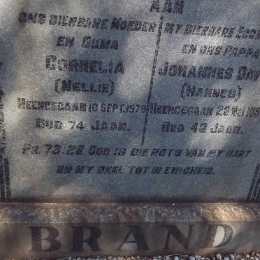 BRAND Johannes David -1958 &amp; Cornelia -1979