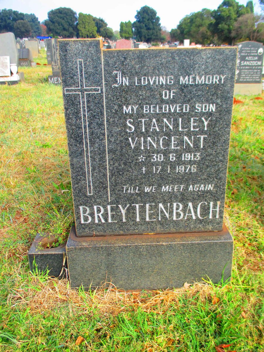 BREYTENBACH Stanley Vincent 1913-1976