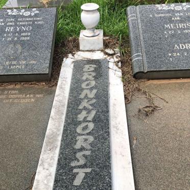 BRONKHORST Meiris 1933- :: BRONKHORST Adri 1936- :: BRONKHORST Reyno 1969-1986