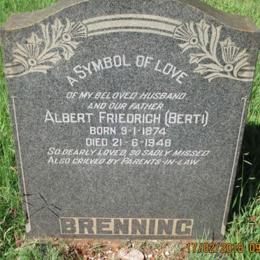 BRENNING Albert Friedrich 1874-1948