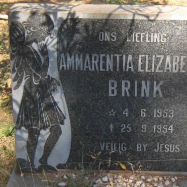 BRINK Ammarentia Elizabeth 1953-1954