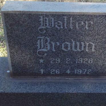 BROWN Walter 1928-1972