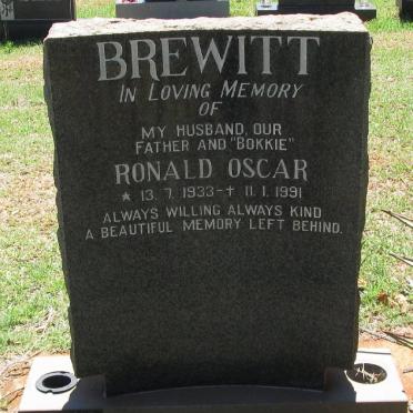BREWITT Ronald Oscar 1933-1991