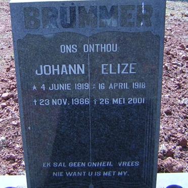 BRUMMER Johann 1919-1986 &amp; Elize 1918-2001