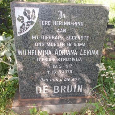 BRUIN Wilhelmina Adriana Levina, de nee STRUYWEG 1917-1978