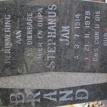 BRAND Stephanus Jan 1914-1979
