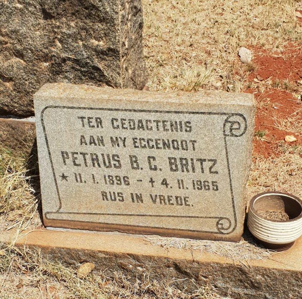 BRITZ Petrus B.C. 1896-1965