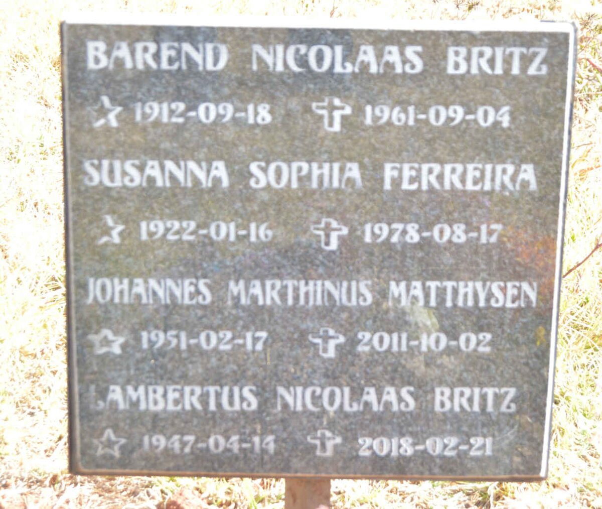 BRITZ :: FERREIRA :: MATTHYSEN