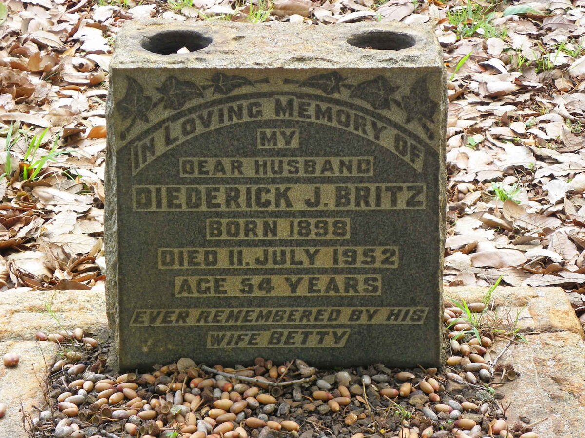 BRITZ Diederick J. 1898-1952