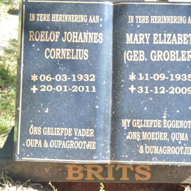 BRITS Roelof Johannes Cornelius 1932-2011 &amp; Mary Elizabeth GROBLER 1935-2009