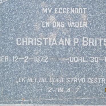 BRITS Christiaan P. 1872-1933