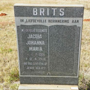 BRITS Jacoba Johanna Maria 1906-1978