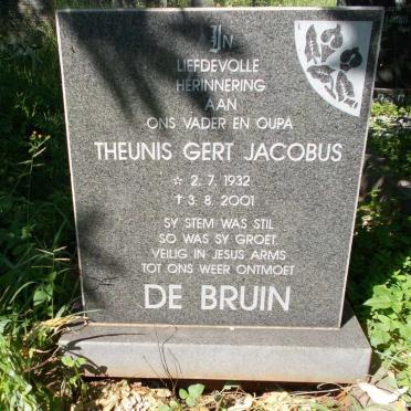 BRUIN Theunis Gert Jacobus, de 1932-2001