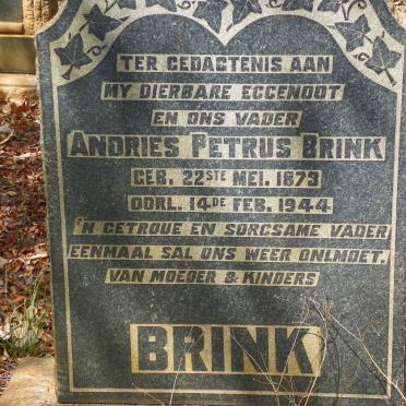 BRINK Andries Petrus 1873-1944